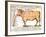 Beef: Diagram Depicting the Different Cuts of Meat-null-Framed Art Print