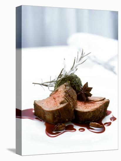 Beef Fillet with Kale and Port Jus-Michael Boyny-Stretched Canvas