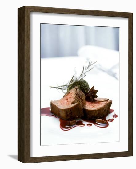 Beef Fillet with Kale and Port Jus-Michael Boyny-Framed Photographic Print