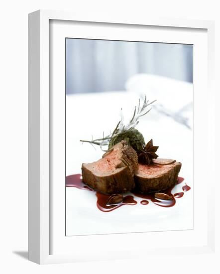 Beef Fillet with Kale and Port Jus-Michael Boyny-Framed Photographic Print