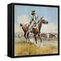 Beef for the Fighters-Charles Marion Russell-Framed Stretched Canvas