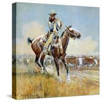 Beef for the Fighters-Charles Marion Russell-Stretched Canvas