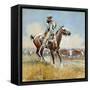 Beef for the Fighters-Charles Marion Russell-Framed Stretched Canvas