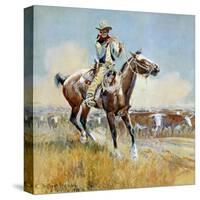 Beef for the Fighters-Charles Marion Russell-Stretched Canvas