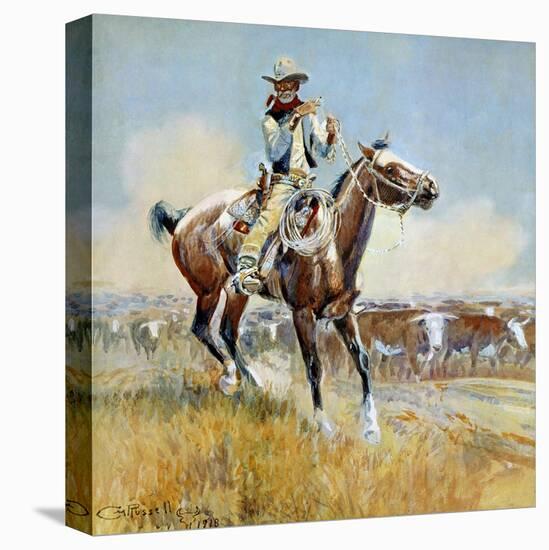 Beef for the Fighters-Charles Marion Russell-Stretched Canvas
