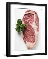 Beef Steak, Garnished with Parsley-null-Framed Photographic Print