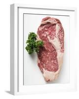 Beef Steak, Garnished with Parsley-null-Framed Photographic Print