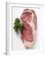 Beef Steak, Garnished with Parsley-null-Framed Photographic Print