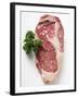 Beef Steak, Garnished with Parsley-null-Framed Photographic Print