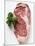 Beef Steak, Garnished with Parsley-null-Mounted Photographic Print