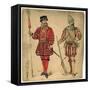 Beefeater and Spanish Soldier, 19th Century-Lucien Besche-Framed Stretched Canvas