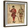 Beefeater and Spanish Soldier, 19th Century-Lucien Besche-Framed Giclee Print