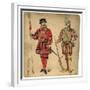 Beefeater and Spanish Soldier, 19th Century-Lucien Besche-Framed Giclee Print