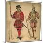 Beefeater and Spanish Soldier, 19th Century-Lucien Besche-Mounted Giclee Print