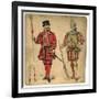 Beefeater and Spanish Soldier, 19th Century-Lucien Besche-Framed Giclee Print