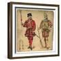 Beefeater and Spanish Soldier, 19th Century-Lucien Besche-Framed Giclee Print