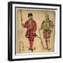 Beefeater and Spanish Soldier, 19th Century-Lucien Besche-Framed Giclee Print