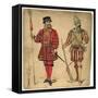 Beefeater and Spanish Soldier, 19th Century-Lucien Besche-Framed Stretched Canvas