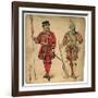 Beefeater and Spanish Soldier, 19th Century-Lucien Besche-Framed Giclee Print