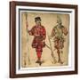 Beefeater and Spanish Soldier, 19th Century-Lucien Besche-Framed Giclee Print