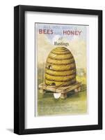 Beehive and One Bee-null-Framed Photographic Print