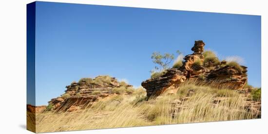 Beehive Dome, Colorful Layered Rock Formation at Mirima Hidden Valley, Mini Bungle Bungles, Kununur-Anja Hennern-Stretched Canvas