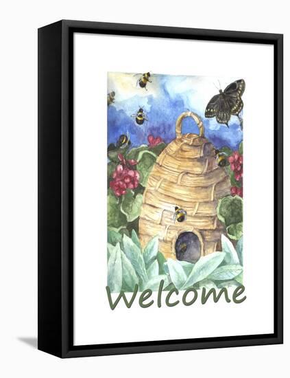 Beehive Welcome-Melinda Hipsher-Framed Stretched Canvas