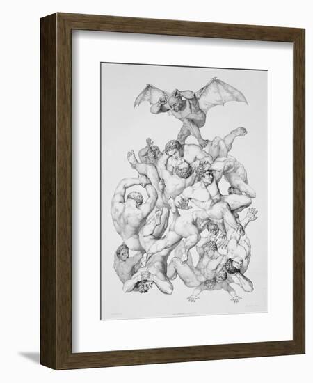 Beelzebub Expels the Fallen Angels, Illustration For an Edition of Paradise Lost by John Milton-Richard Edmond Flatters-Framed Giclee Print