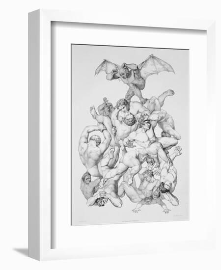 Beelzebub Expels the Fallen Angels, Illustration For an Edition of Paradise Lost by John Milton-Richard Edmond Flatters-Framed Giclee Print