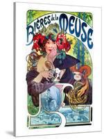 Beer Ad By Mucha, C1897-Alphonse Mucha-Stretched Canvas