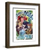 Beer Ad By Mucha, C1897-Alphonse Mucha-Framed Premium Giclee Print