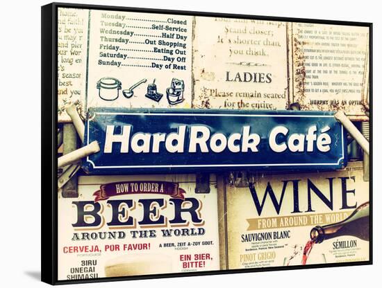 Beer and Wine Antique Enamelled Signs - Postcode Area Signs - Wall Signs - Notting Hill - London-Philippe Hugonnard-Framed Stretched Canvas