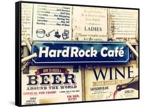 Beer and Wine Antique Enamelled Signs - Postcode Area Signs - Wall Signs - Notting Hill - London-Philippe Hugonnard-Framed Stretched Canvas