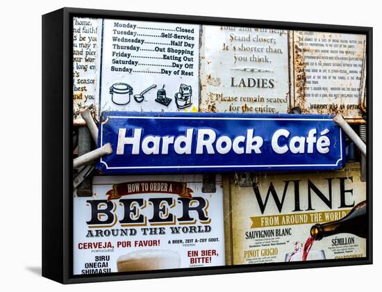 Beer and Wine Antique Enamelled Signs - Postcode Area Signs - Wall Signs - Notting Hill - London-Philippe Hugonnard-Framed Stretched Canvas