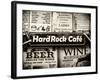 Beer and Wine Antique Enamelled Signs - Postcode Area Signs - Wall Signs - Notting Hill - London-Philippe Hugonnard-Framed Photographic Print