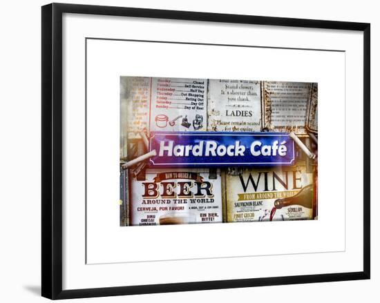 Beer and Wine Antique Enamelled Signs - Postcode Area Signs - Wall Signs - Notting Hill - London-Philippe Hugonnard-Framed Art Print