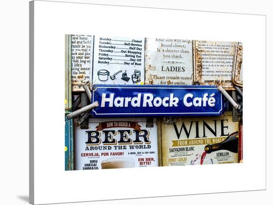 Beer and Wine Antique Enamelled Signs - Postcode Area Signs - Wall Signs - Notting Hill - London-Philippe Hugonnard-Stretched Canvas