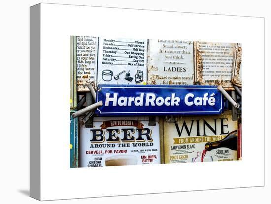 Beer and Wine Antique Enamelled Signs - Postcode Area Signs - Wall Signs - Notting Hill - London-Philippe Hugonnard-Stretched Canvas