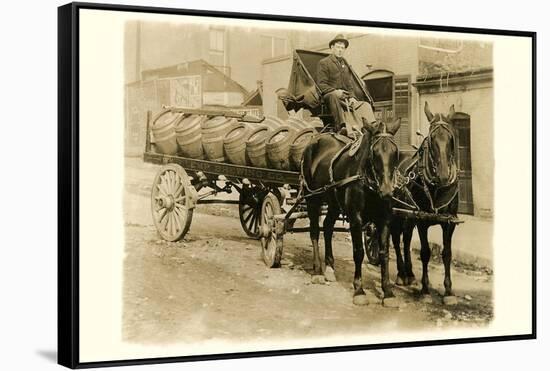 Beer Barrel Wagon-null-Framed Stretched Canvas