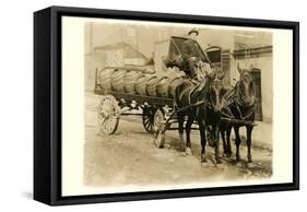 Beer Barrel Wagon-null-Framed Stretched Canvas