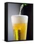 Beer Being Poured into a Glass-Winfried Heinze-Framed Stretched Canvas
