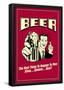 Beer Best Thing to Happen To Men Funny Retro Poster-null-Framed Poster