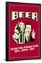 Beer Best Thing to Happen To Men Funny Retro Poster-Retrospoofs-Framed Poster