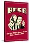 Beer Best Thing to Happen To Men Funny Retro Poster-Retrospoofs-Stretched Canvas