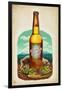 Beer Bottle and Ingredients-Lantern Press-Framed Art Print