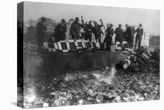 Beer Bottles Smashed During Prohibition Photograph - Washington, DC-Lantern Press-Stretched Canvas