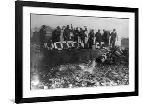 Beer Bottles Smashed During Prohibition Photograph - Washington, DC-Lantern Press-Framed Premium Giclee Print