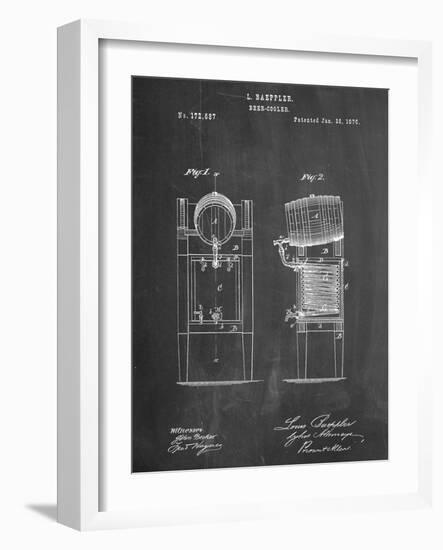 Beer Cooler Patent 1876-null-Framed Art Print