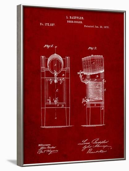 Beer Cooler Patent 1876-Cole Borders-Framed Art Print