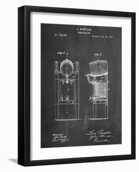 Beer Cooler Patent 1876-null-Framed Art Print
